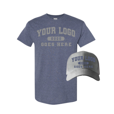 Combo C1201 Grey / Heather Navy Tee